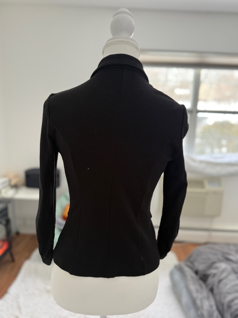Charlotte Russe Black Fitted Blazer Jacket Size XS Made in USA - Picture 3 of 3